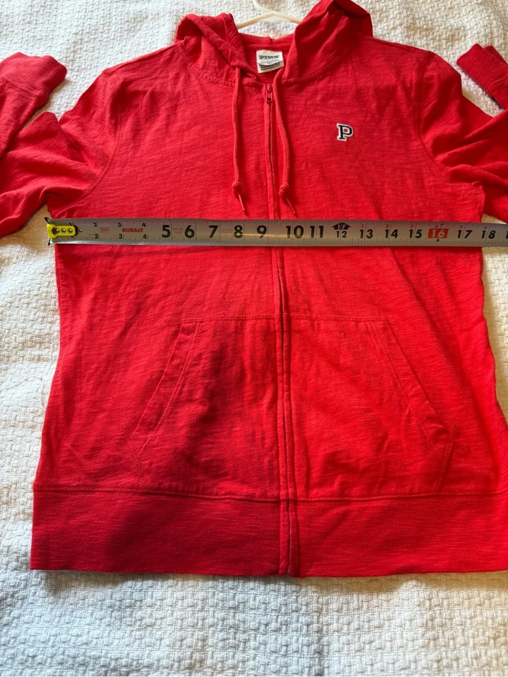 PINK Victoria's Secret Bright Red Hooded Zip Jacket